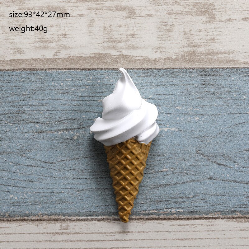 Imán de nevera de resina con dibujos animados para el hogar, pegatina magnética con de fresa, helado, comida, decoración del hogar: 2