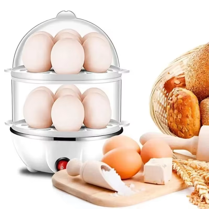Eggkoker er en frokostgjenstand for late mennesker hjemme. mini multifunksjonell dobbeltlags dampet mais- og eggdamper