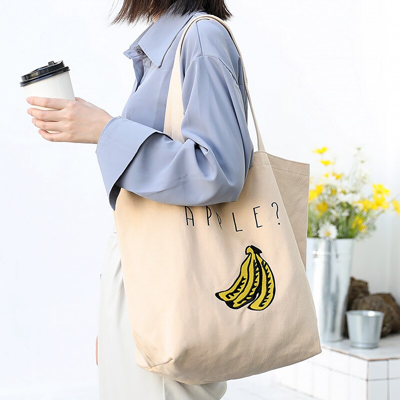 Grote canvas handtas, eenvoudige katoenen tas met grote capaciteit voor vrouwen, herbruikbare boodschappentas, shopper, hobo: Abrikoos