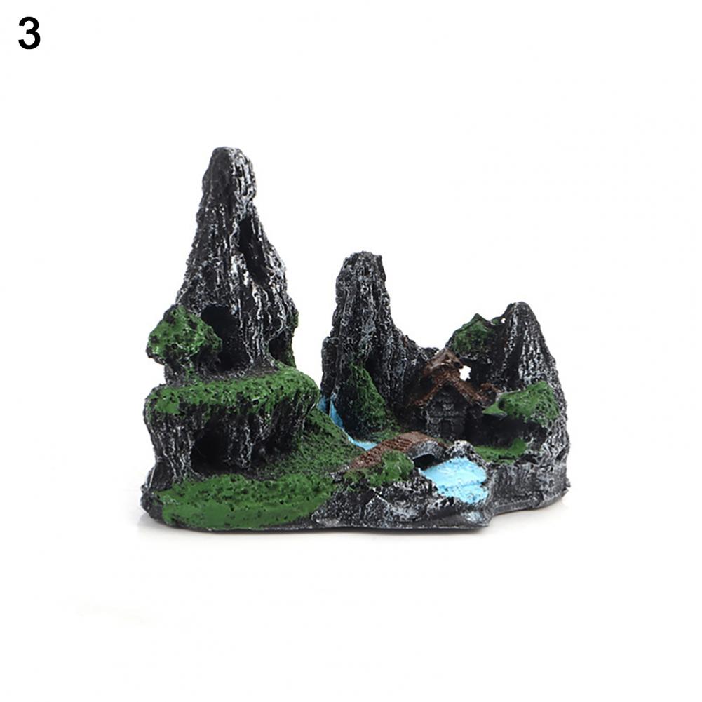 Sztuczna żywica górska akcesoria robić akwarium wysoka symulacja krajobrazu akwarium jaskinia kamienna ozdoba wystrój akwarium