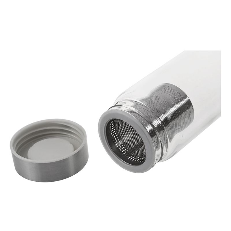 Bouteille d'eau de Sport en verre avec filtre à thé infuseur sac de protection 550ml