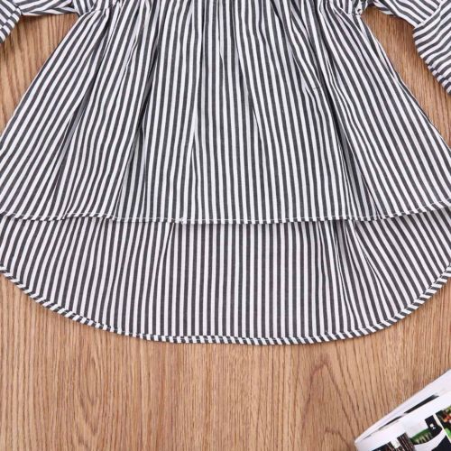 Striped Top Baby Kids Girl Infant T-shirt Tops Jumpsuit Cotton Clothes Outfits 0-18M