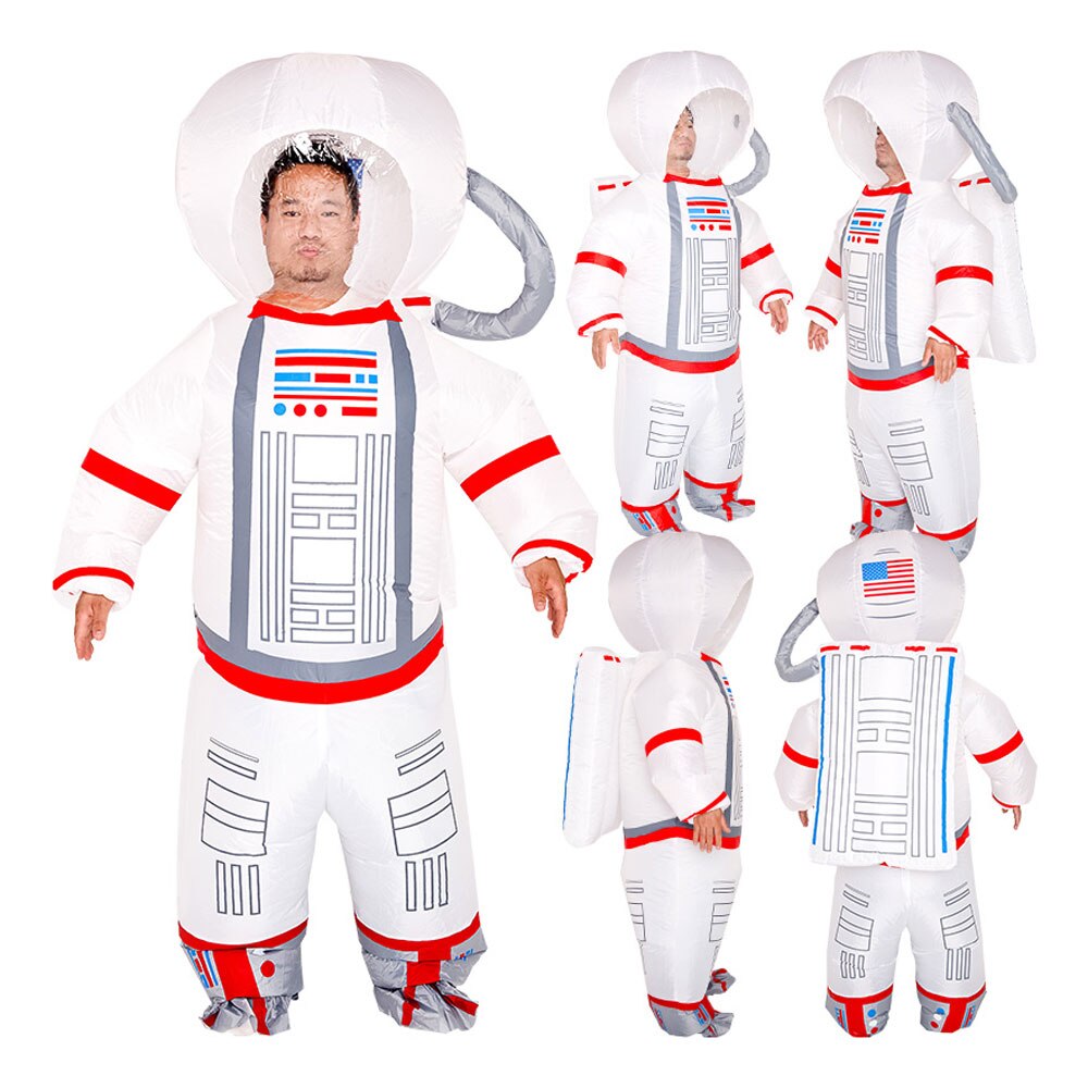 Inflatable Adult Astronaut Clothes Blow Up Cool Spaceman Cosplay Suit Halloween Christmas Dress up Masquerade Party Accessories