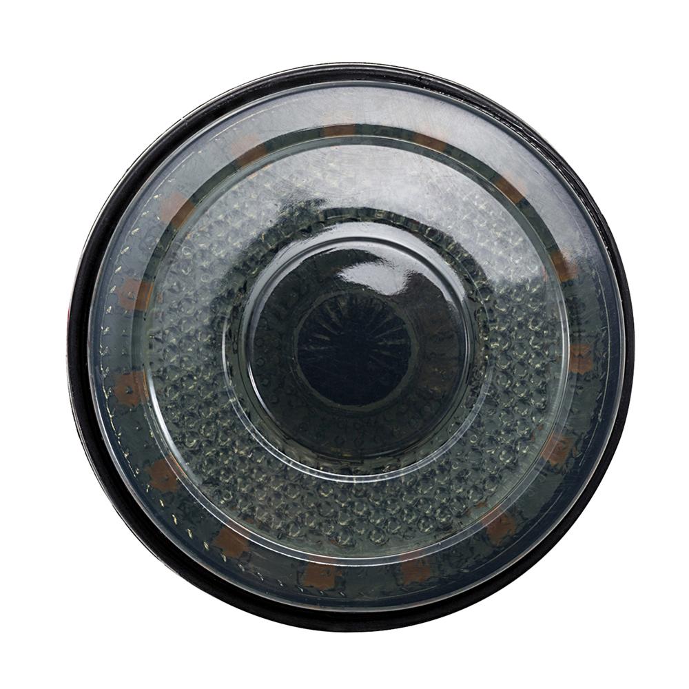 1pc bil varsellys lastebil tilhenger bak hale bremse stopp markeringslys indikator 24 led rund reflektor dobbel farge 12v: Svart