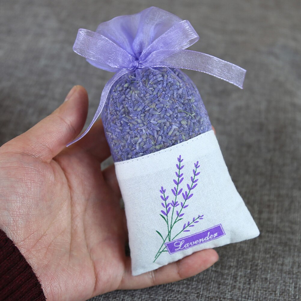 30Pcs Lege Zakjes Zak Bloem Afdrukken Geur Lavendel Zakje Bag Purse Stijl)-Licht Paars