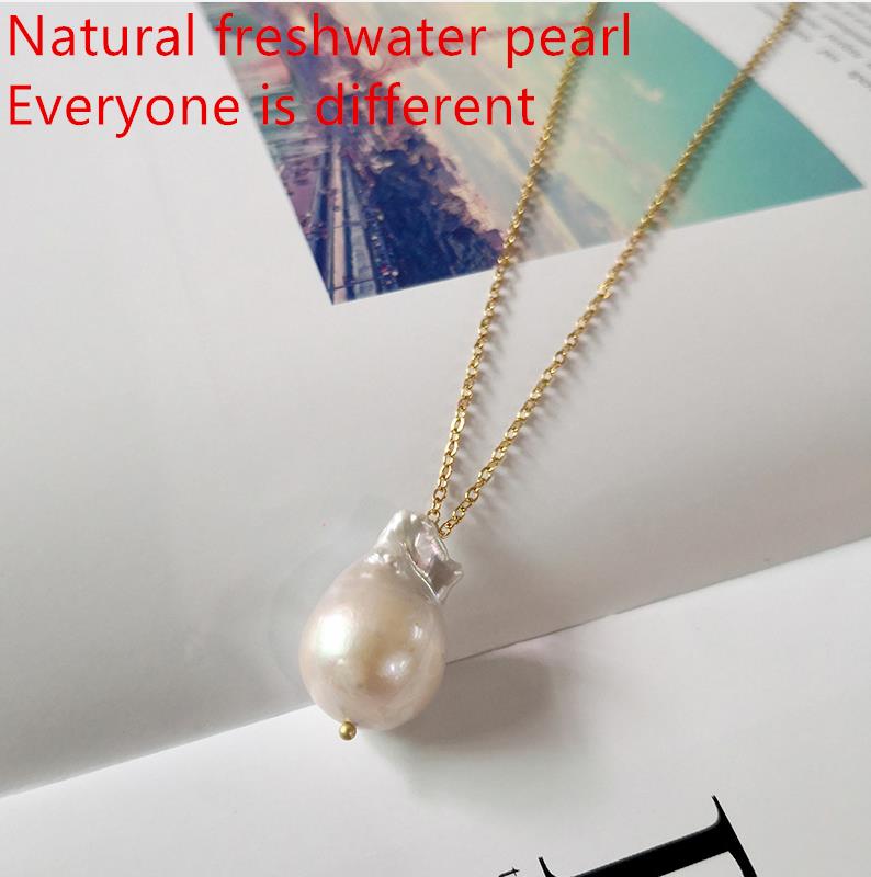 HUANZHI Neue Barock Gold Metall Unregelmäßigen Nachahmung Perlen Kette Halskette Für Frauen Mädchen Partei Schmuck: H