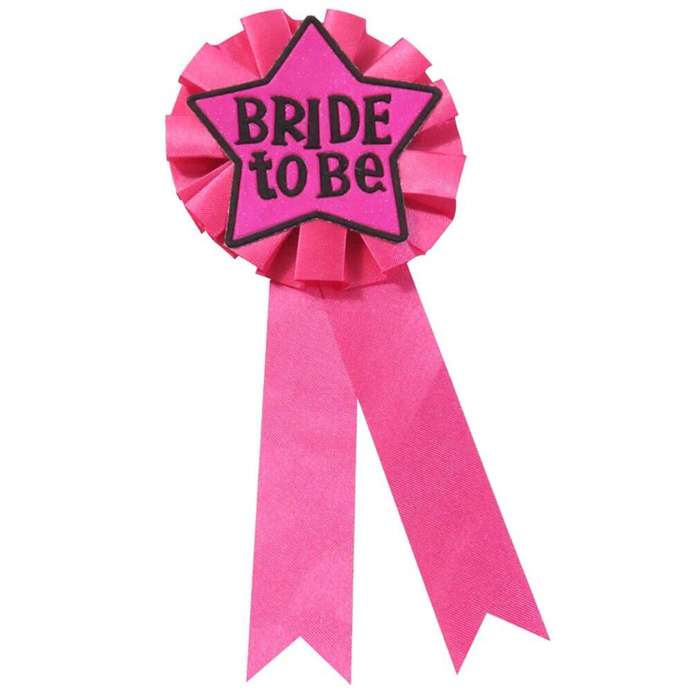 3pcs Pink ribbon badge pink glitter round button bachelorette party girl pin star bride to be hen party happy birthday 21 brooch: HotpinkstarBridetobe