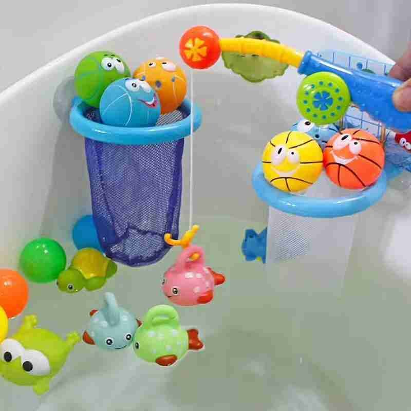 1 Set Baby Plastic Bad Water Speelgoed Kneden Spuiten Water Vissen Speelgoed Met Haak Baby Zwembad Bad Spelen Water vissen Speelgoed