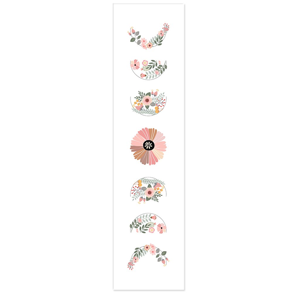 Moon Phase Tapestry Wall Hanging Flowers Moon Black and White Wall Art Tapestries for Bedroom Living Room Drom Home Decor: white