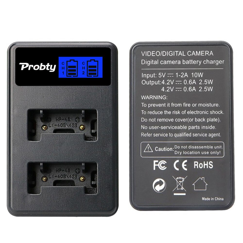 Li-40B Li-42B EN-EL10 Battery + Li 40B Battery Charger for Olympus Li 40B 42B, Nikon EN EL10, FinePix XP70 XP60 XP50 T550