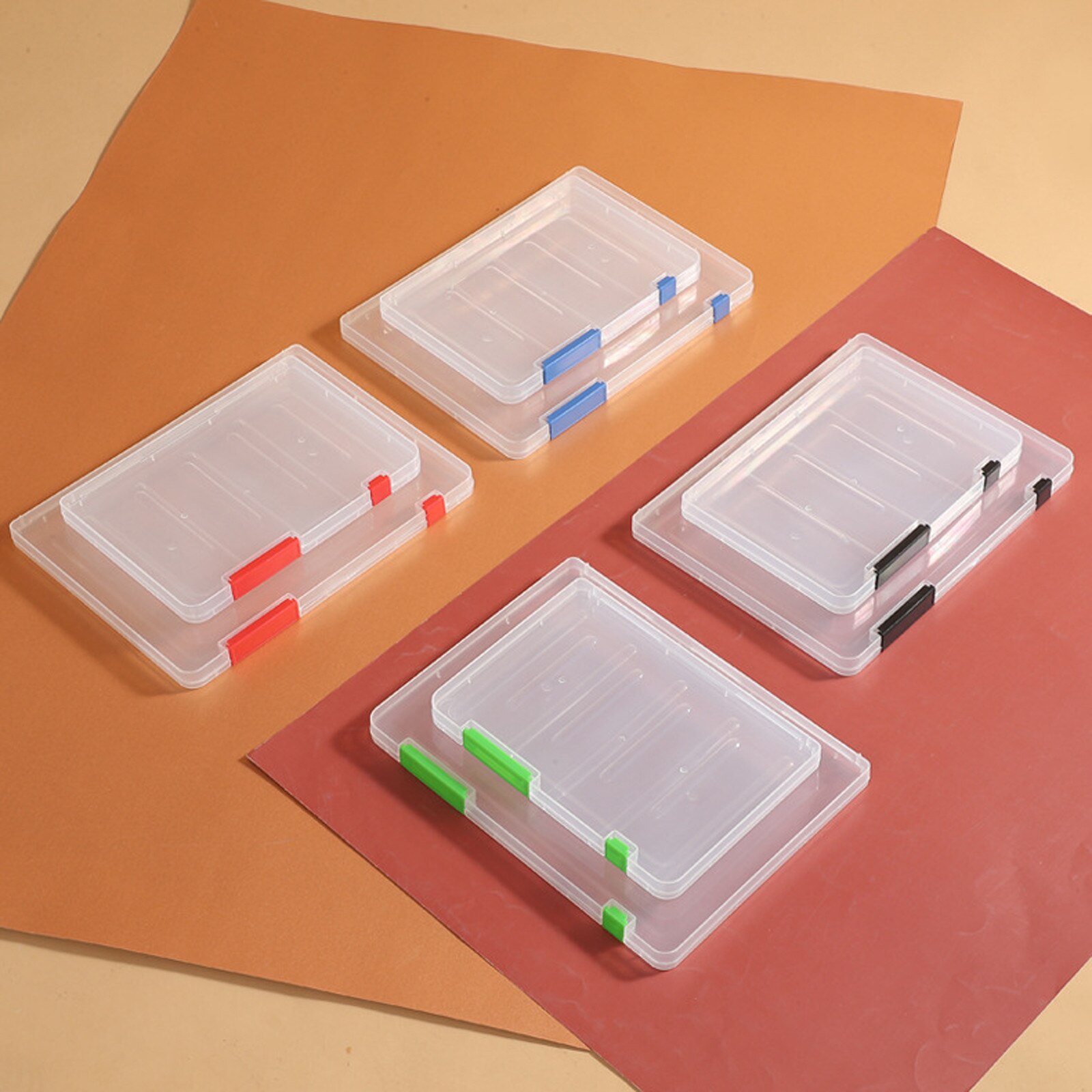 Data Storage A5 Transparent Storage Box Clear Plastic Document Paper Filling Case File Box Important Document Nvoice