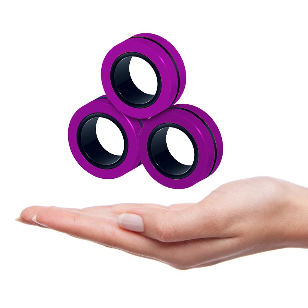 3 stücke Anti-Stress Finger Magnetische Ringe Kreative Magnetische Armband Ring Entpacken Spielzeug Magie Ring Requisiten Werkzeuge Dekompression spielzeug
