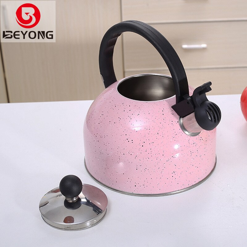 2.5L Whistle Kettle Stainless Steel Vintage Whistle Kettle Coffee Gas Universal Hervidor De Agua Kitchen Accessories EB5SH