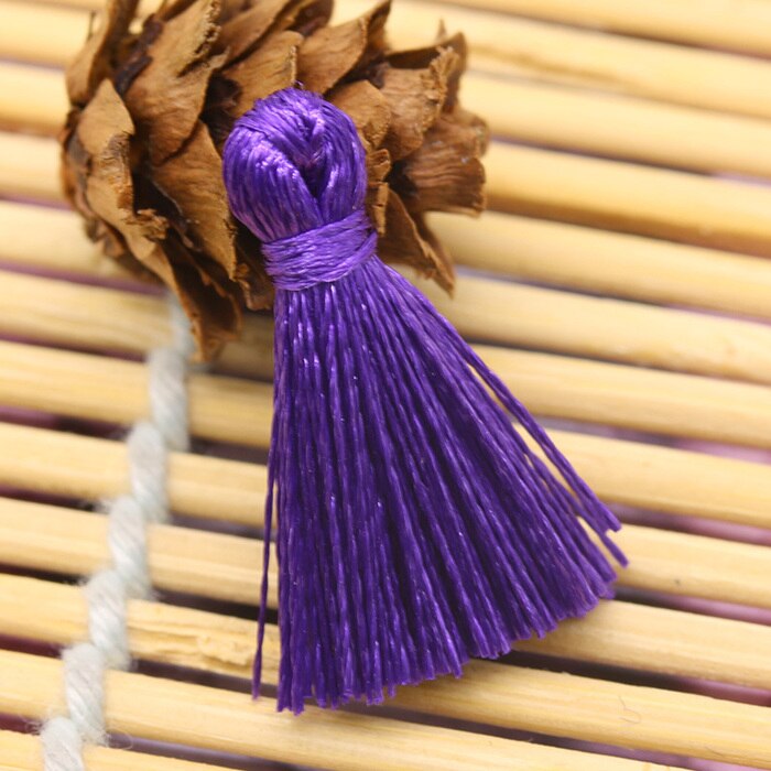 10pc polyester mini kwastjes diy thuis textiel gordijn kleding hanger knutsel kwastjes handgemaakte kwastjes maken stoffen decoratie benodigdheden: Violet