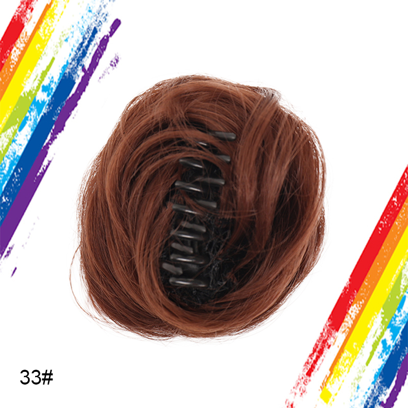 DIANQI synthétique petite pince cheveux Chignon Chignon femmes cheveux chouchou perruques pour femmes fille enfants bandes de cheveux: # 1B