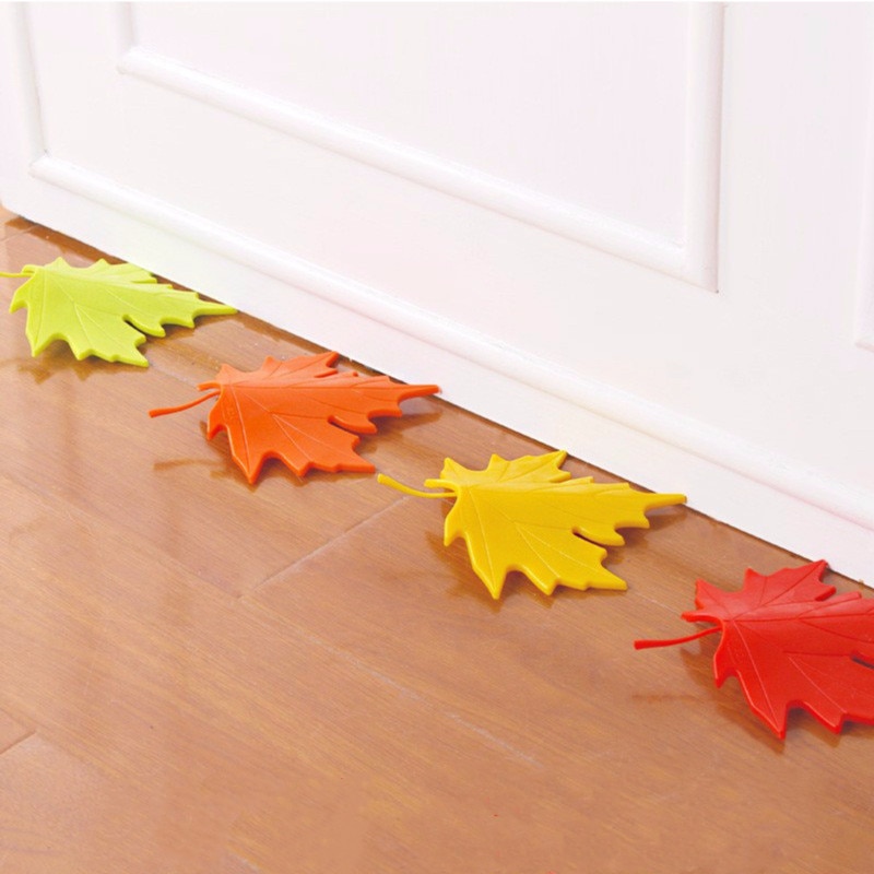 Practical Kid Baby Maple Leaf Shape Finger Safety Door Stopper Stops Protector Wedge Door Jam Catcher Block Home Decor