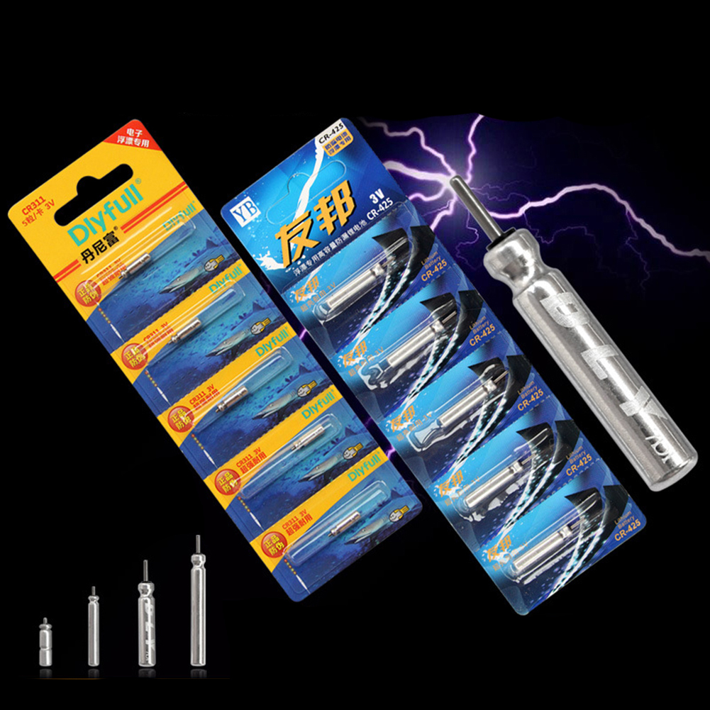 10 stücke CR311 CR322 CR425 CR435 Leucht Elektrische Batterie Angeln Schwimmt Lithium-Pin Batterie Angeln Werkzeuge Zubehör 3 Votage