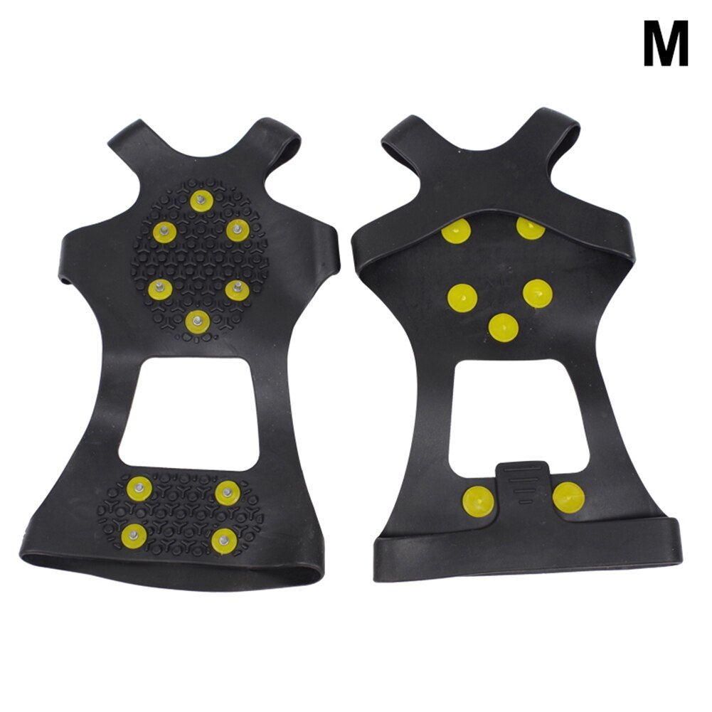 1 paire de poignées de neige glacée taquet sur botte de chaussure pointes en caoutchouc Crampons antidérapants Crampons chaussures extensibles sous: Size M