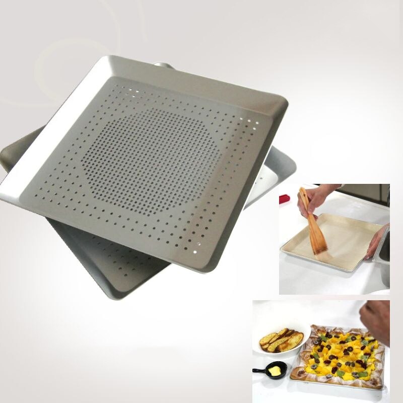 Stainless Steel Bakeware Pan Grill Baking Tray Pie Pizza Cake Baking Tray Cooking Rack Grill Baking Pan Kitchen Tool BBQ Tray