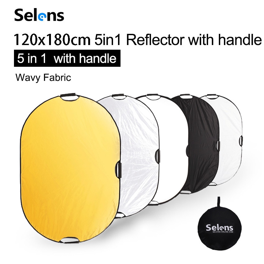 Selens 120X180 Cm 5 In 1 Reflector Fotografie Draagbare Licht Reflector Met Carring Tas Voor Fotografie Photo Studio accessoires