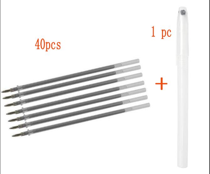 40 stk vandsletbar pen refill vandopløselig stof markør pen til patchwork stof pu læder korssting mærke syværktøj: 8