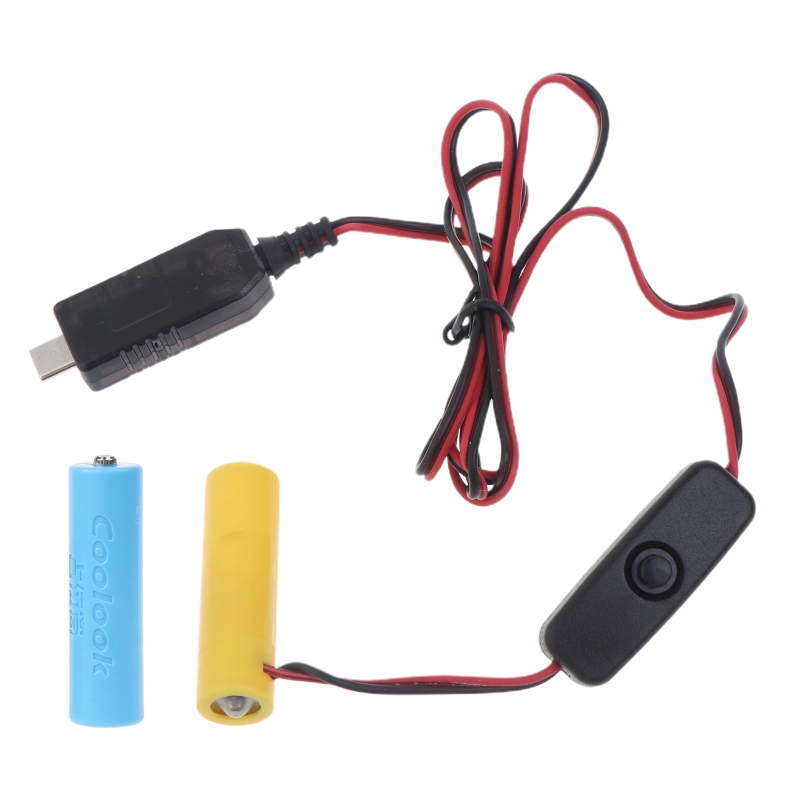 4 aaa dummy batterij adapter usb voeding schakelaar kabel vervangen 4 aaa batterijen voor afstandsbedieningen camera speelgoed led strip