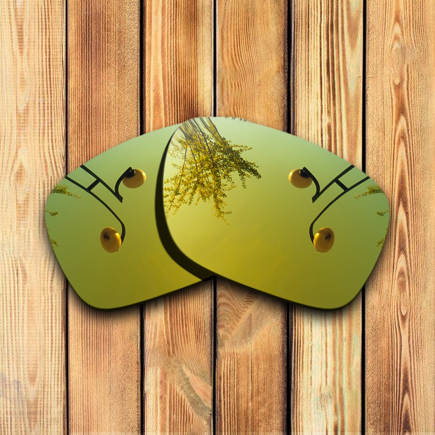 100% Precies Gesneden Gepolariseerde Vervanging Lenzen Voor Arnette Witch Doctor Sunglass-Vele Kleuren: Yellow Mirrored