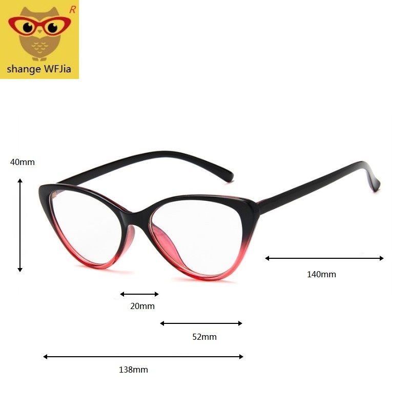 Spectacle frame cat eye Glasses frame clear lens Women Red black Eyewear optical frames myopia nerd black purpl eyeglasses