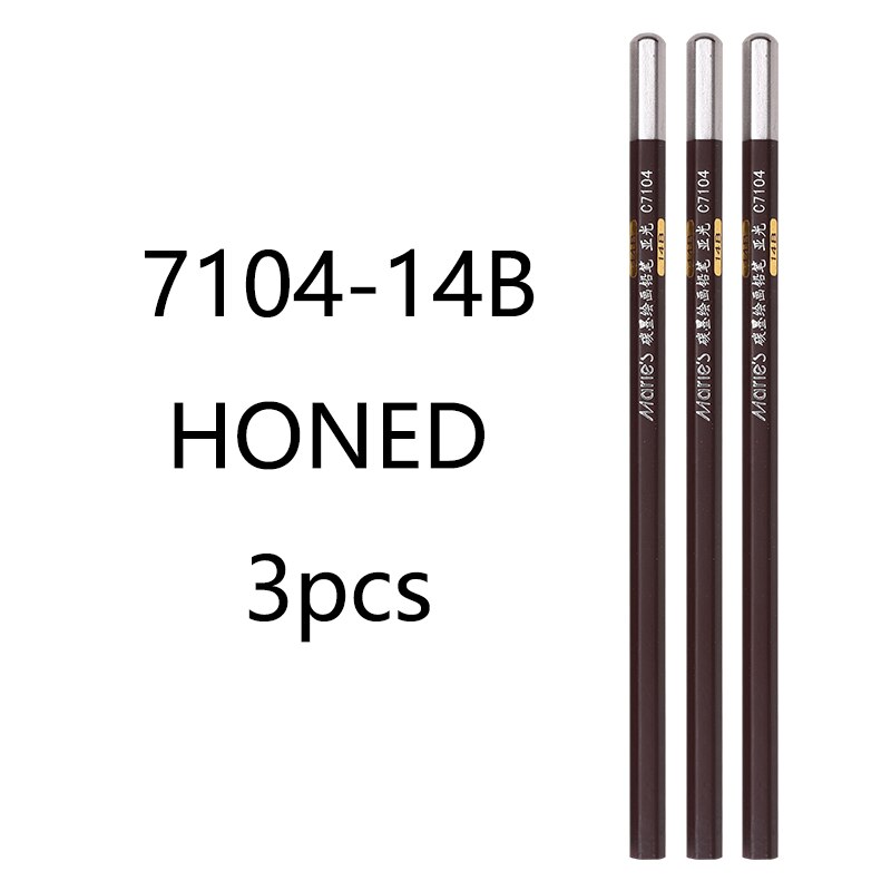 6/3 pcs Drawing Charcoal Pencil Painting 2H-8B 10B 12B Lead Level Honed 14B for Beginners Soft Neutral Hard: 3 pcs 7104-14B