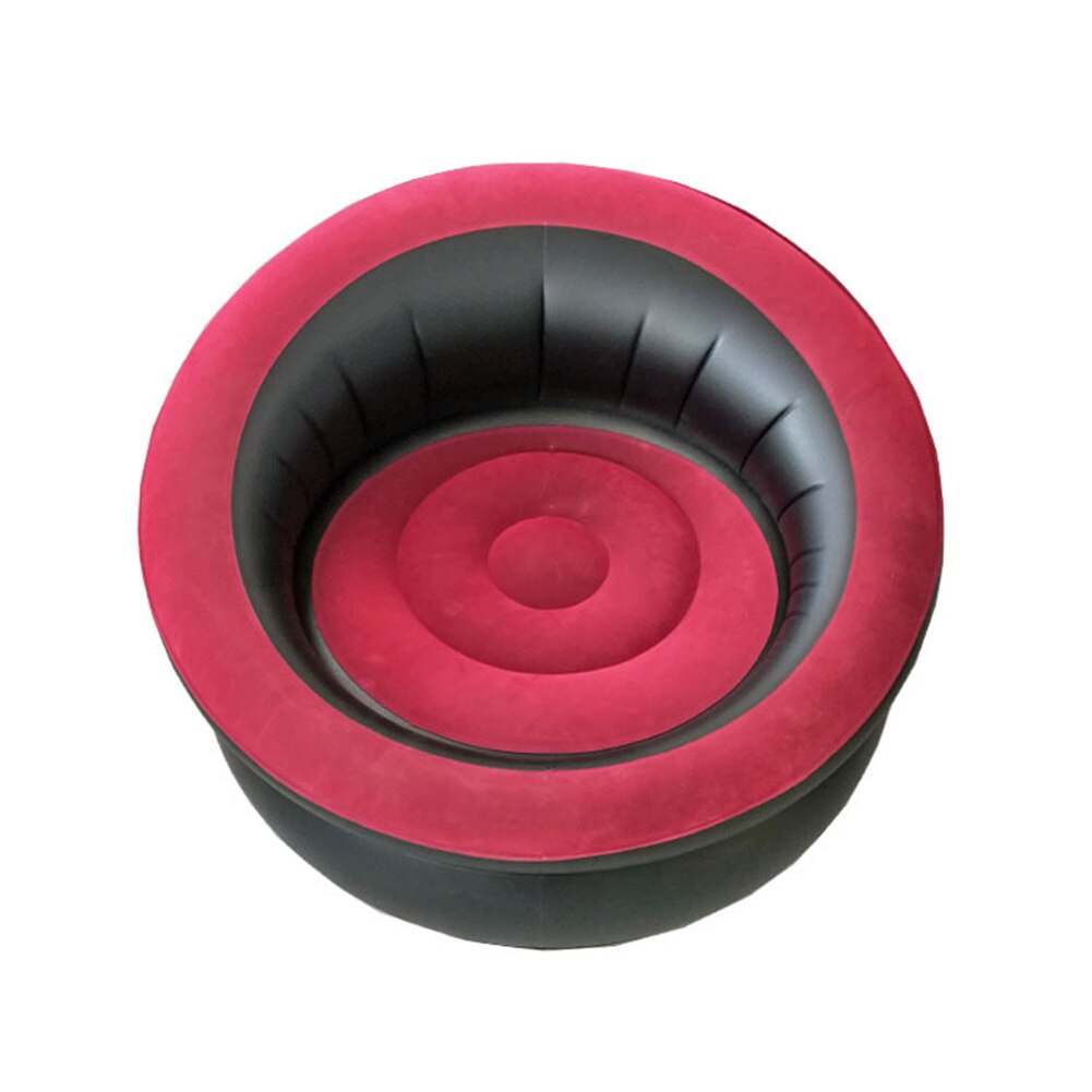 Canapé Gonflable PVC - 78x75 Cm, Rouge, Pour Salon, Jardin, Voyage - Léger, Portable, Confortable, Gonflage Rapide