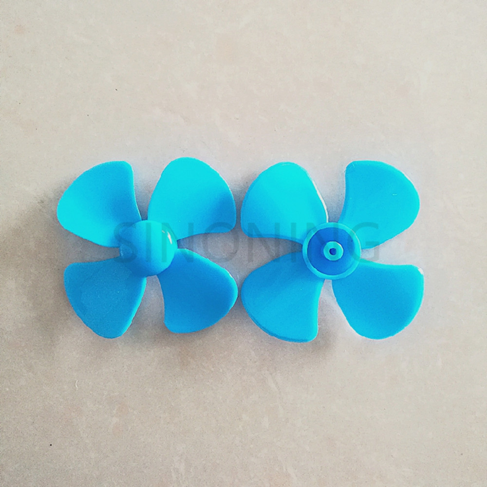 2 stk 100mm diameter plastik blade fire blade pulp fan blade små produktion diy blå