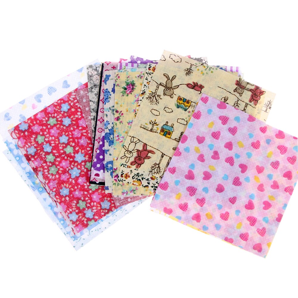 30pcs Fabric Cloth 100% Cotton 10*10cm Fabric Bundle Cotton Patchwork Sewing Quilting Tissues Cloth DIY Needlework Crafts