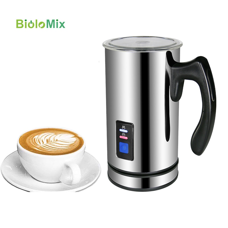 Mælkeskummer dampskummer elektrisk skummer til blødt skum, automatisk kold mælkevarmer med to piskerisvarmer og cappuccino maker