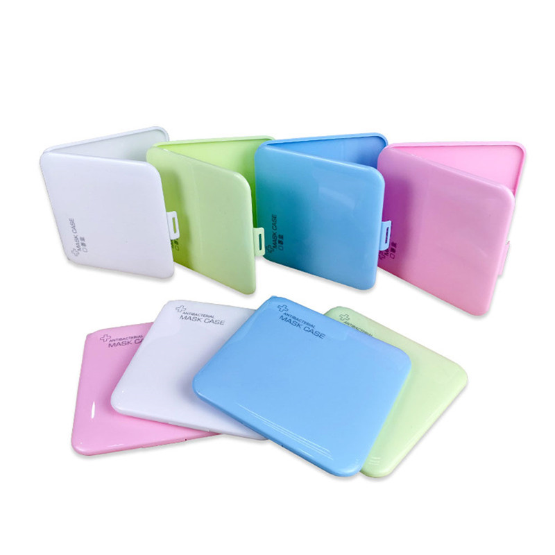 Antibacterial Mask Storage Box Portable Dustproof Moisture-proof Storage Box Band-aid Mask Case Temporary Medicine Storage Box