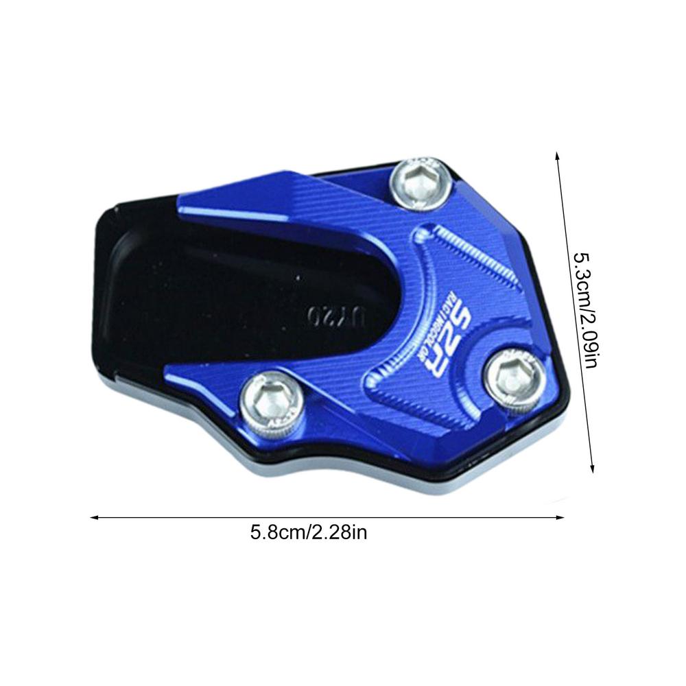 Aluminium Motorfiets Fiets Kickstand Extender Voet Zijstandaard Verlengstuk Voetsteun Plaat Motor Accessoires: green