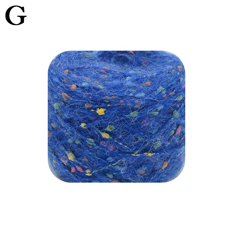 50g/ball Dotted Mohair Yarn Hand Knitting Wool Woven Crochet Soft Sweater Colorful Yarn Skin-friendly Baby Children Scarf Thread: G