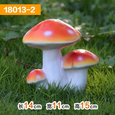 Cartoon Kreative Pilz Garten Ornament Outdoor Statuen Harz Figuren Handwerk Haus landschafts Garten Hof Rasen Dekoration 1 PC: 4