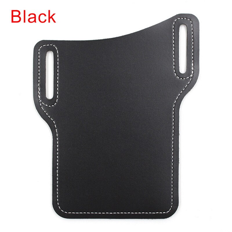 Pocket Riem Kleding Bag Heuptas Mannen Casual Lederen Retro Fanny Pack Belt Bag Pouch Voor Vrouwen Travle Telefoon tas: black