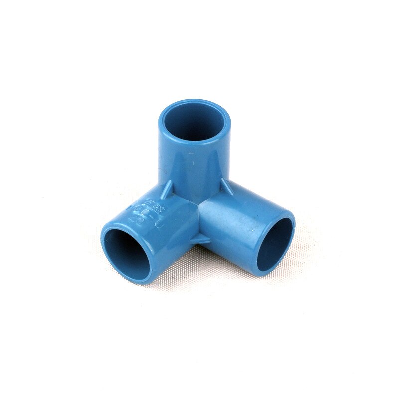2 stk indre diameter 20mm pvc tee 3- veis til hageslange kontakt hvit / grå / blå plastbeslag