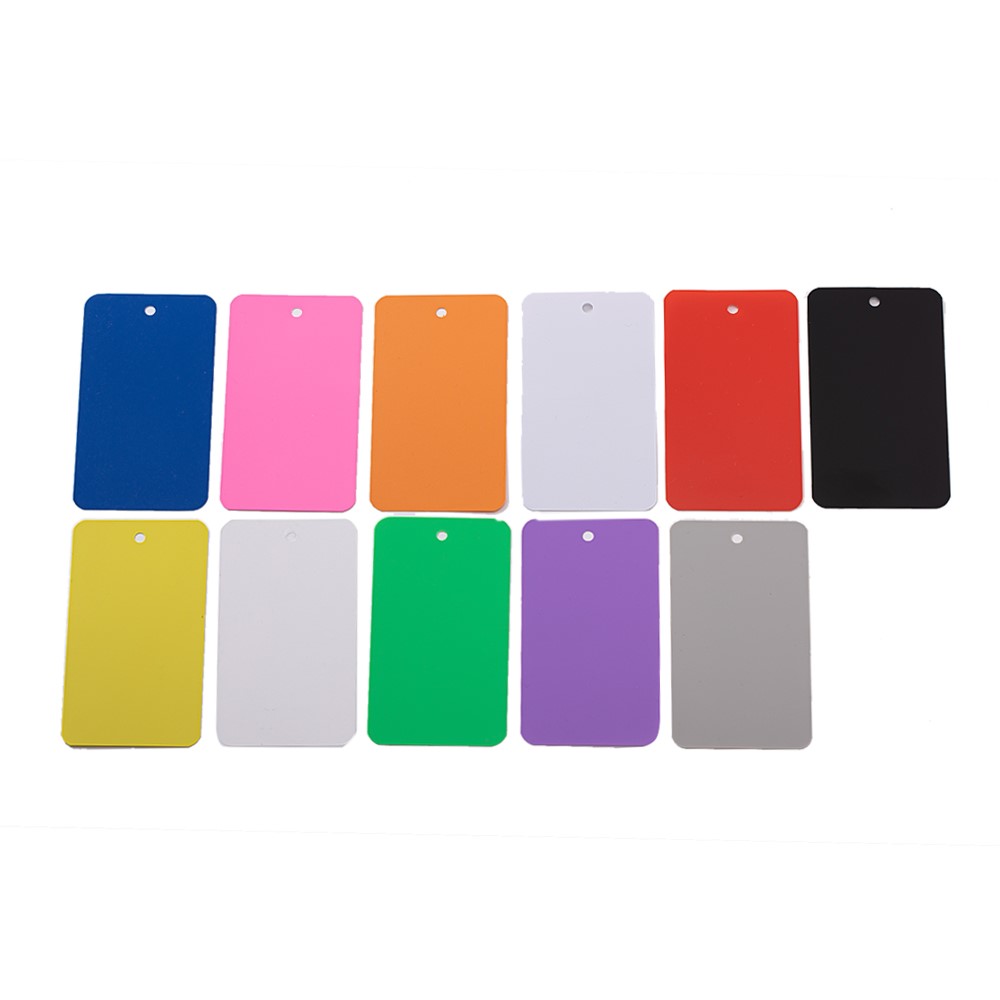 50Pcs 5x9cm Blank Matte PVC Plastic Plastics Waterproofing Hang Tag DIY With Hole Garment Jewelry Label Display Packaging