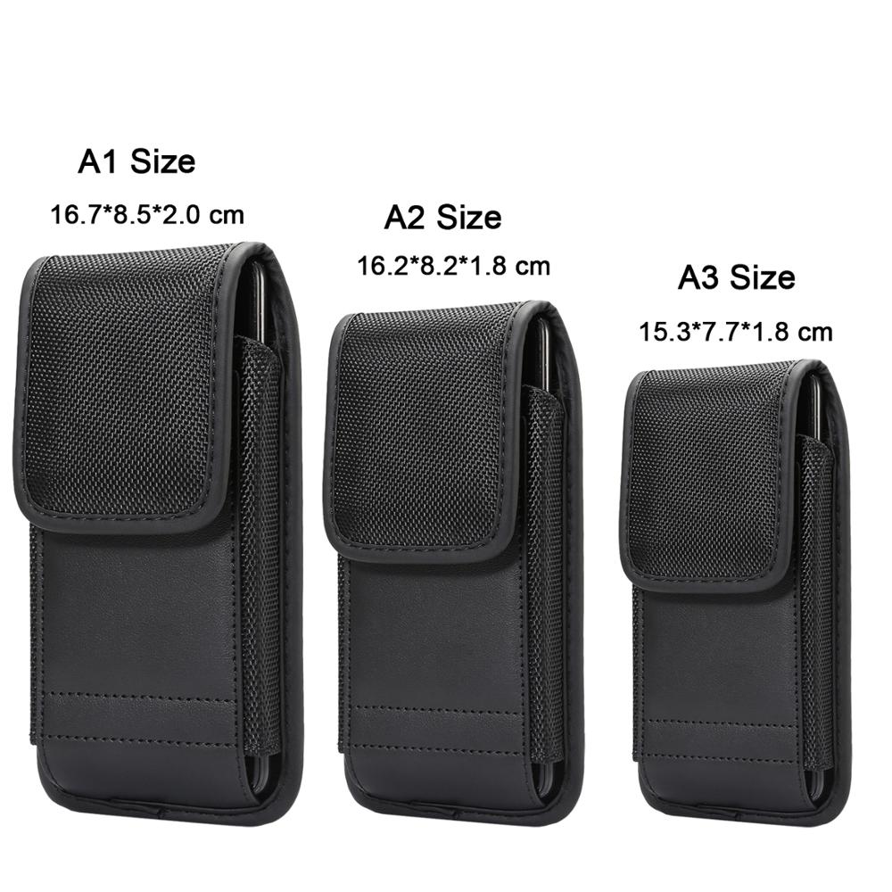 nylon cloth belt card slot men&#39;s mobile phone hanging belt bag Universal Pouch Holster Case For SAMSUNG For iphone 11pro max