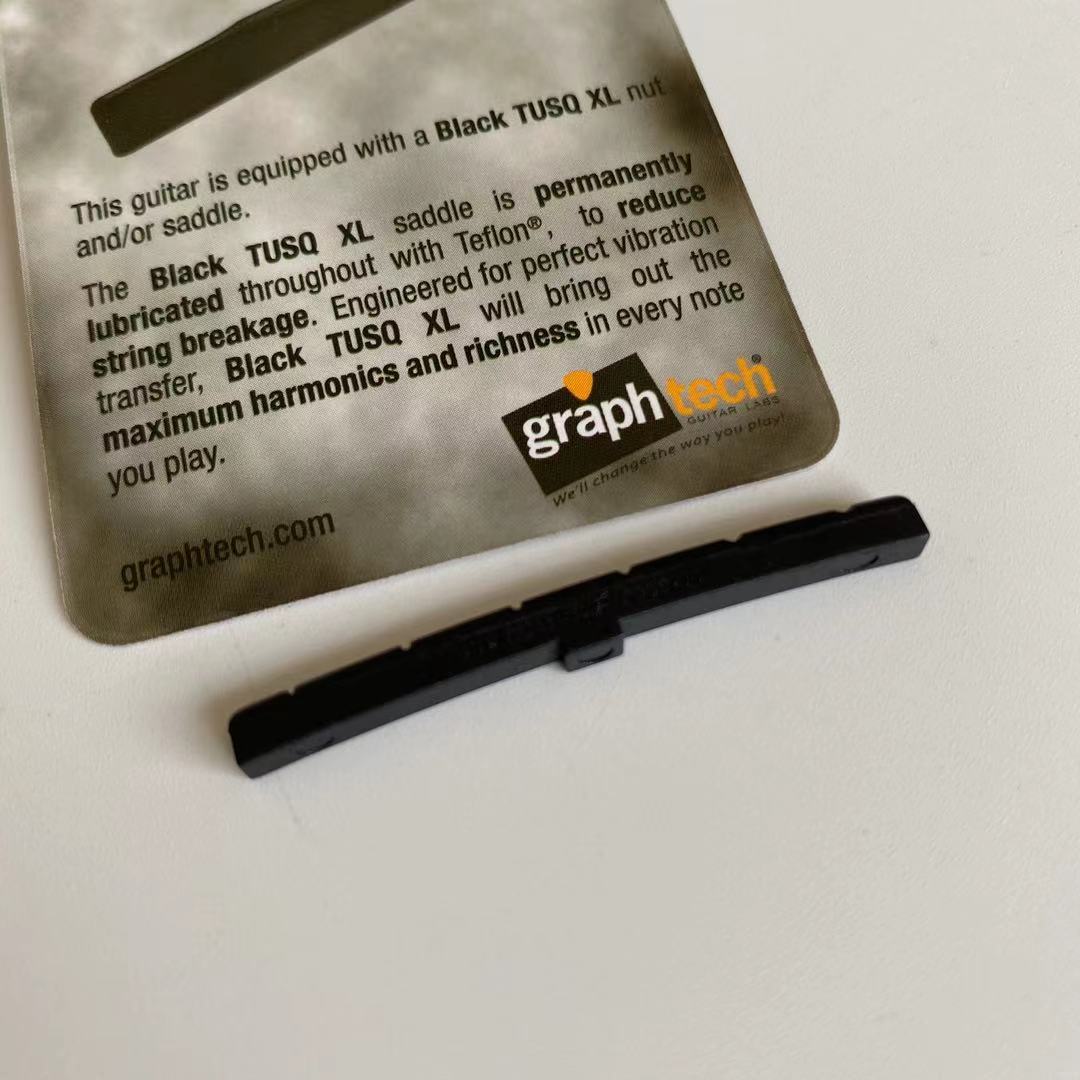 Graph tech Guitar nut Black TUSQ XL 5000-00 flat bottom For st/tele electric guitar parts,made in Canada: Default Title