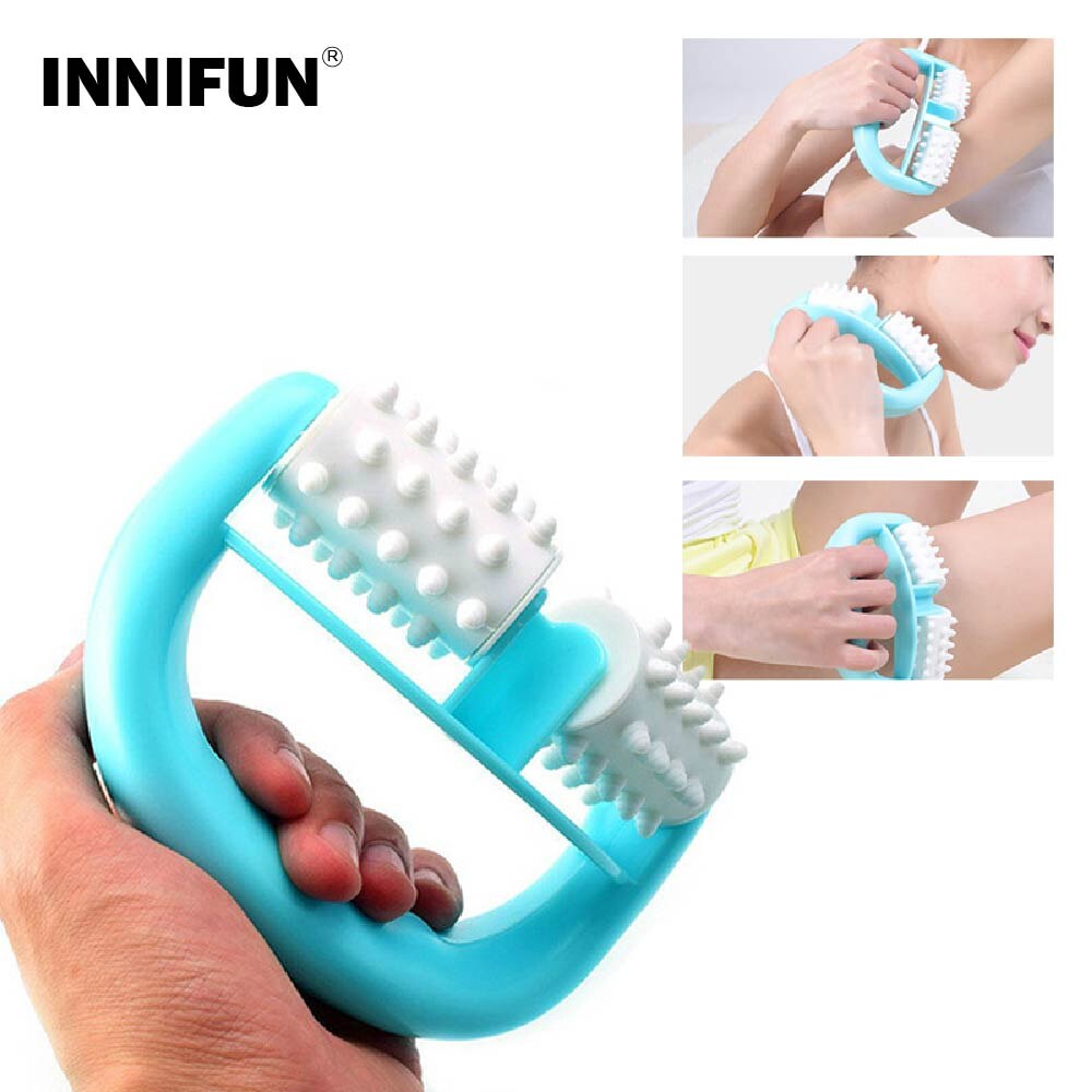 D typ fat roller massageverktyg celluliter ben mage nacke skinkor slappna av anti celluliter bantning produkter muskelstimulator