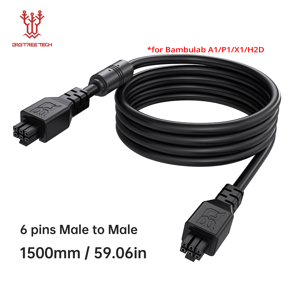 BIGTREETECH Panda AMS Slack & Cable & Guard Extension Cable Durable Ceramic Inlet for Bambulab A1/P1/X1/H2D/AMS 3D Printer Parts: black