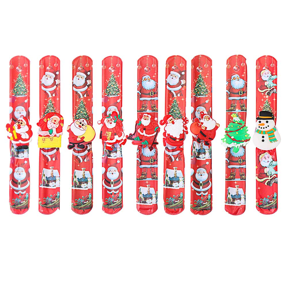 Led kerst armbind gloeiende armbind santa snepop klappring kerst levert speelgoed julepynt nytår cadeaus navidad: Default Title