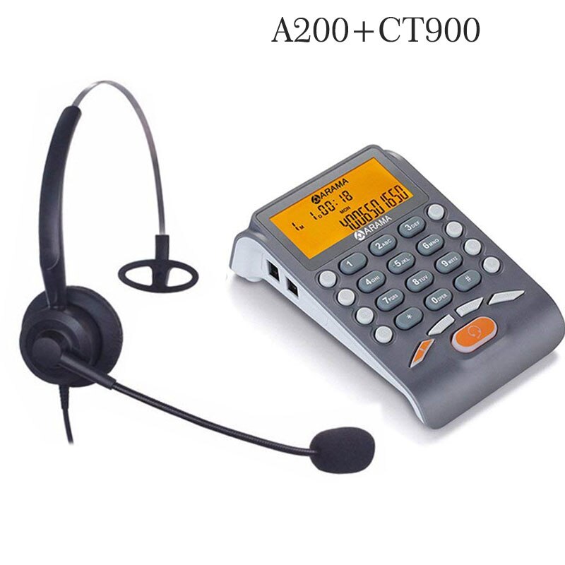 Auriculares de teléfono fijo de 2 líneas para el hogar, almacenamiento de número trasero de marcación, identificación de llamadas, para oficina, Hotel y restaurante