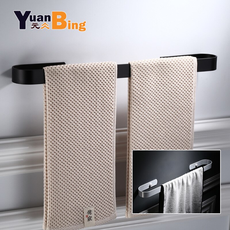 Handdoek Houder Handdoekenrek Handdoekhouder Handdoek Bar 30/40/50/60 Cm Aluminium Zwart Wit Badkamer Accessoires Handdoek hanger