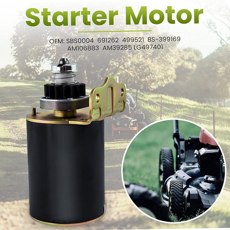 16 TOOTH 12V Starter For Briggs &amp; Stratton 12HP Cub Cadet FOR John Deere Mower 795121 691262 499529 499521