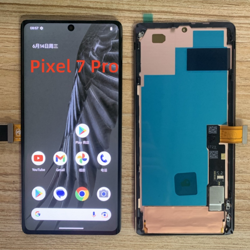 100 % Super-OLED-Display 6,7 Zoll getestet für Google Pixel 7 Pro GP4BC GE2AE mit Halterung für LCD- und Touchscreen-Digitizer-Baugruppe