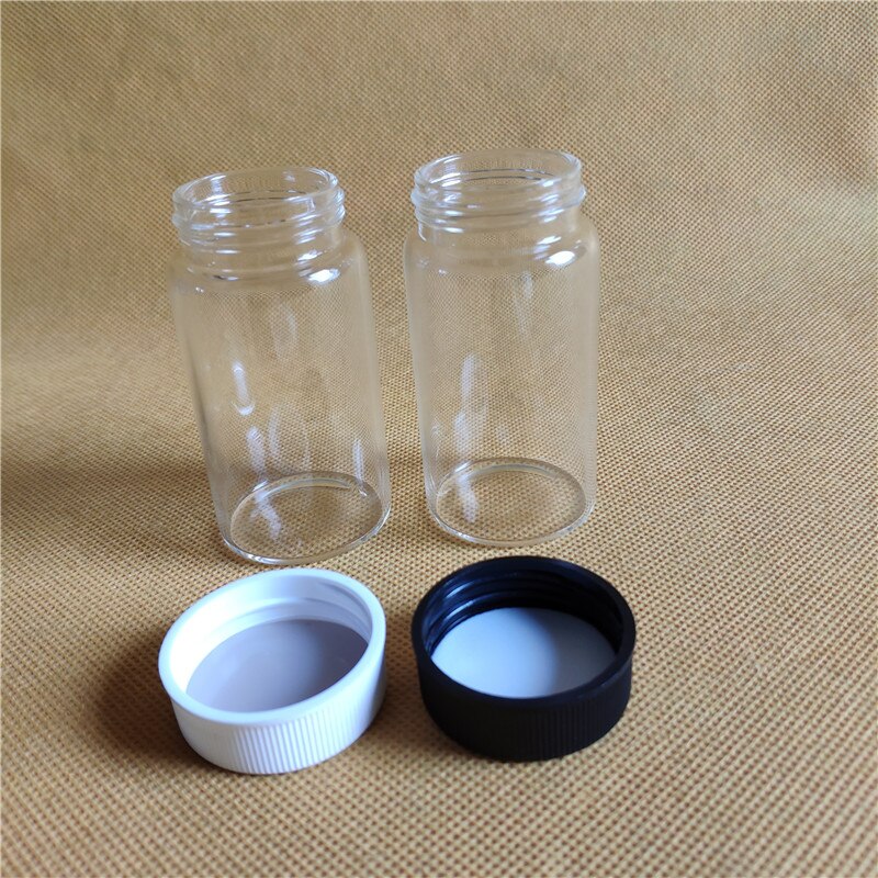 5pcs 50ml High Borosilicate clear glass sample bottle 50ml screw glass reagent bottle 50ml High borosilicate glass bottle